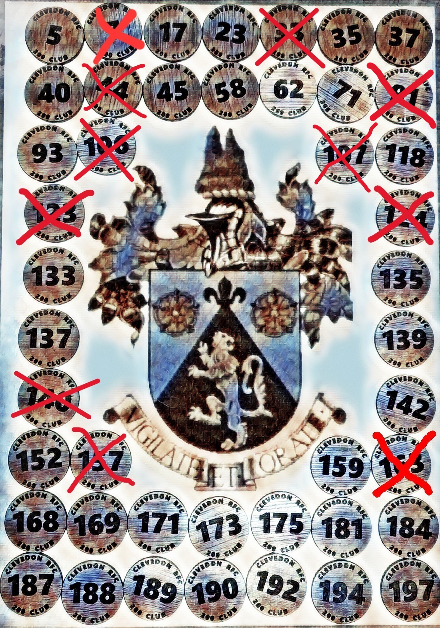 Available 200 Club numbers