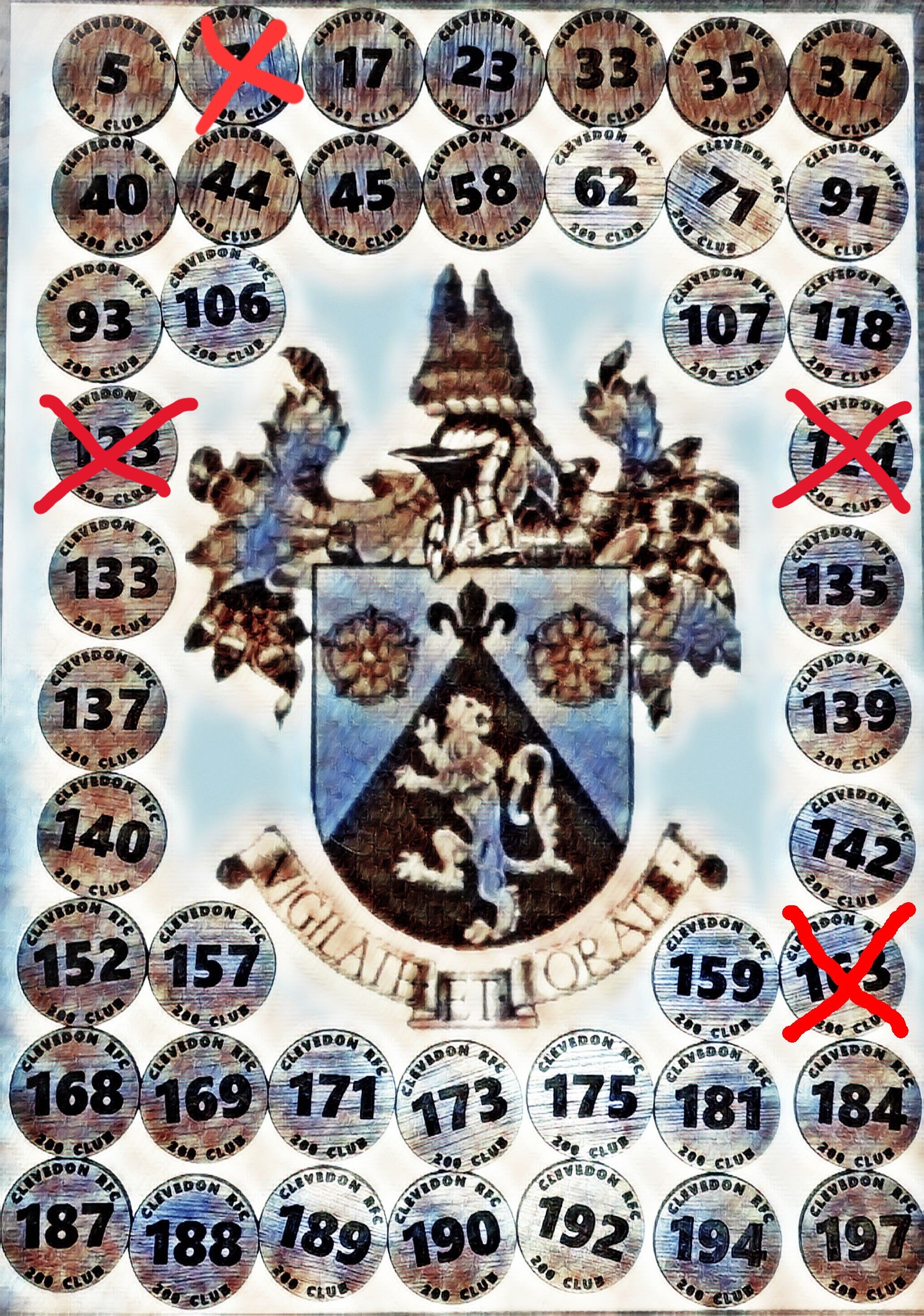 Available 200 Club numbers